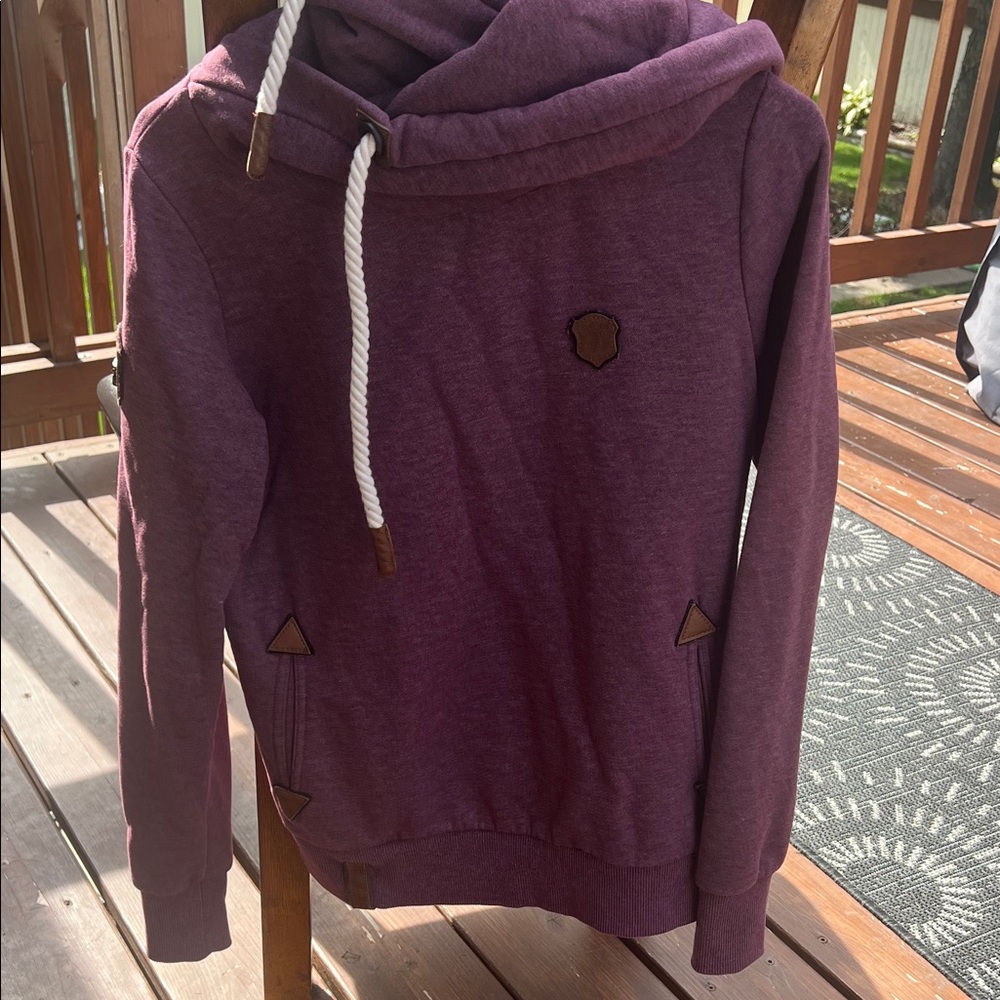 Naketano Women's Plum Cowl Neck Sweater. Lightly used